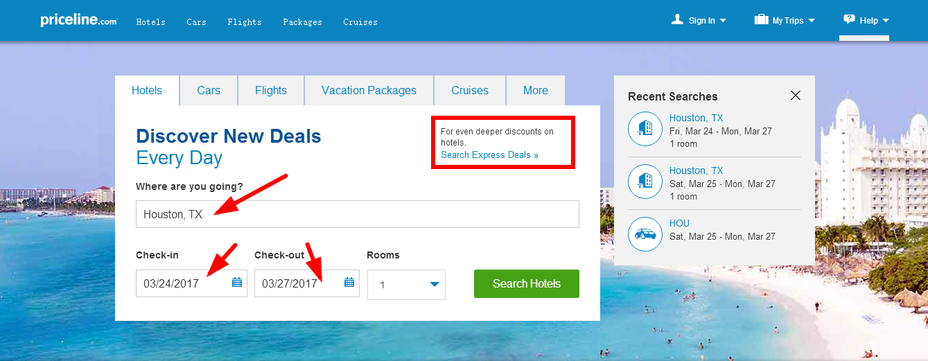 如何用Priceline的Express Deals大法省钱订酒店？ 美国信用卡指南