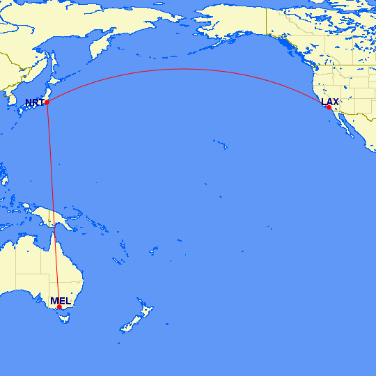 LAX-NRT-MEL