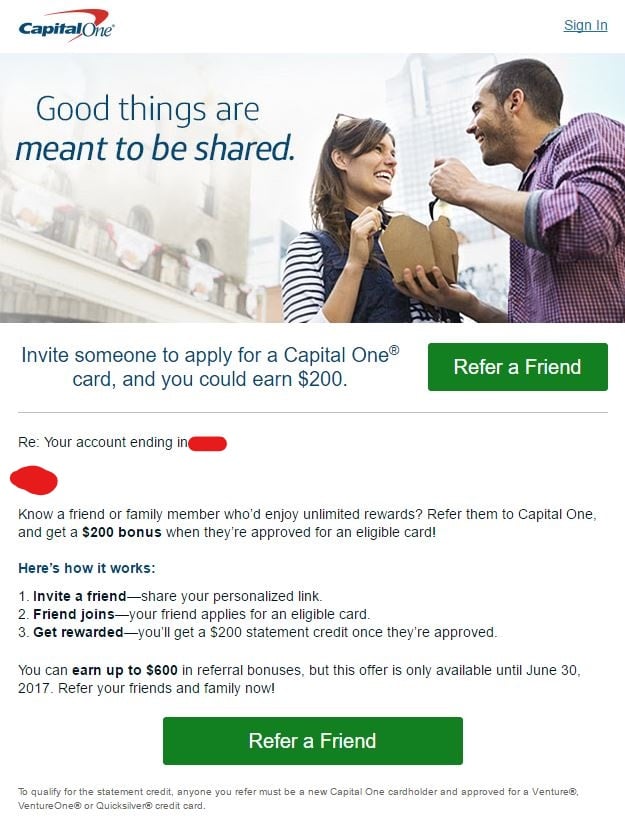 Capital One Referral Links Now Available (Targeted?) - US ...