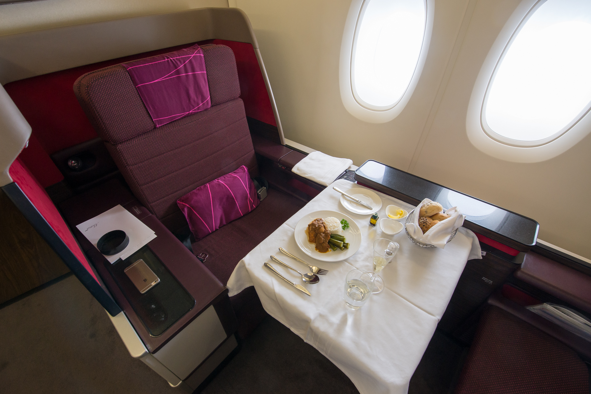 Malaysia Airlines A380 First Class Meal