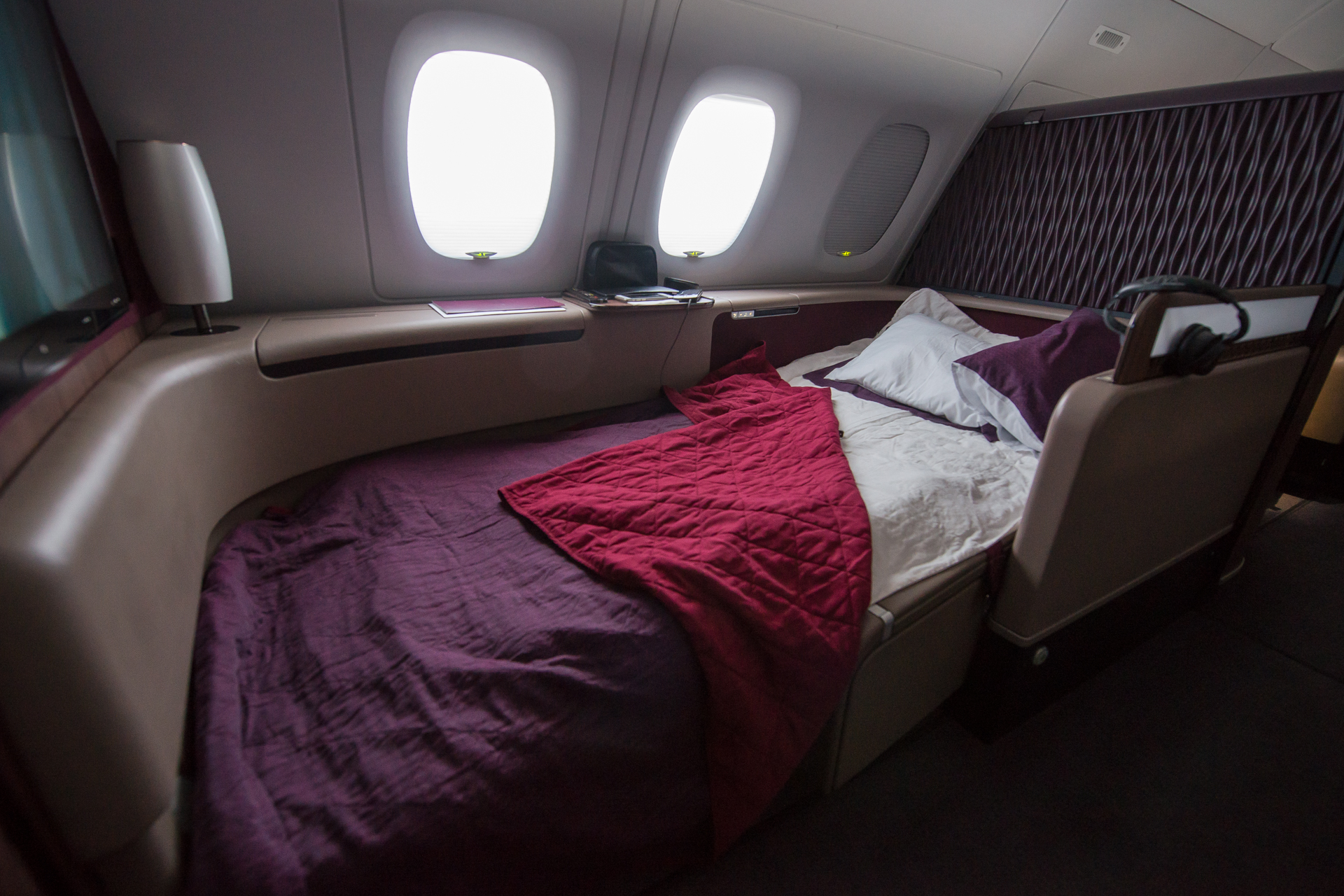 Qatar Airways A380 First Class Bed