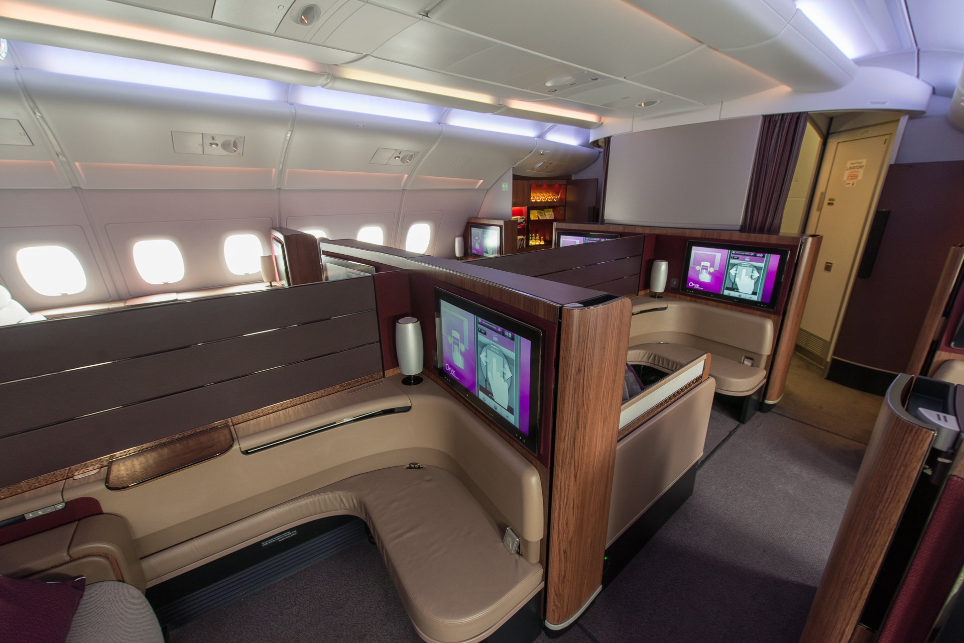 Qatar Airways A380 First Class Cabin
