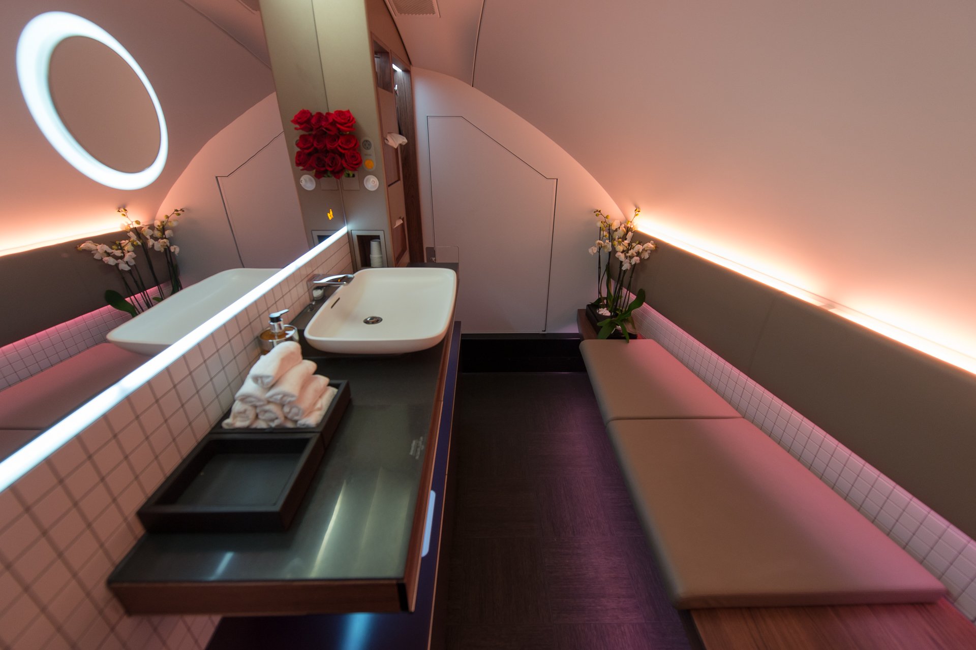 Qatar Airways A380 First Class Lavatory