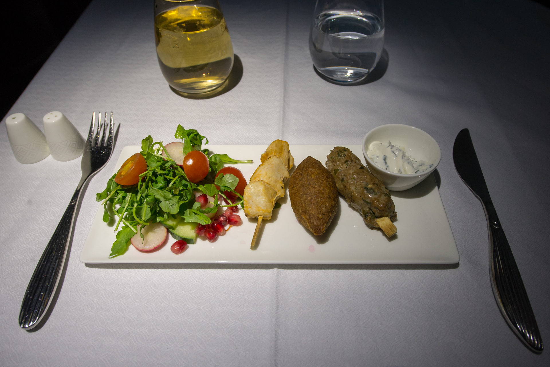 Qatar Airways A380 QR40 First Class Light Food
