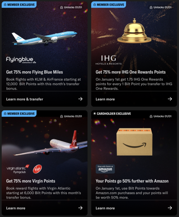 Bilt Rent Day 活动【2026.2 更新：3月预告：Japan Airlines (JL) 25%-125% 转点 Bonus ...