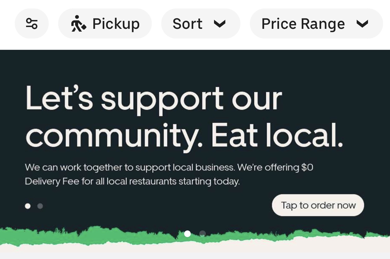 新冠疫情下Uber Eats 推出了免运费政策- 美国信用卡指南