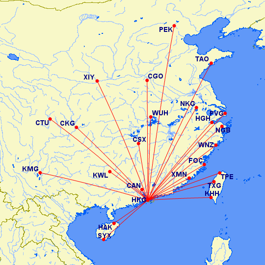 cx china routes