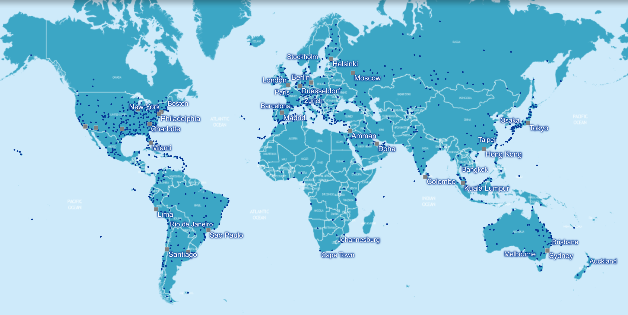 oneworld interactive map