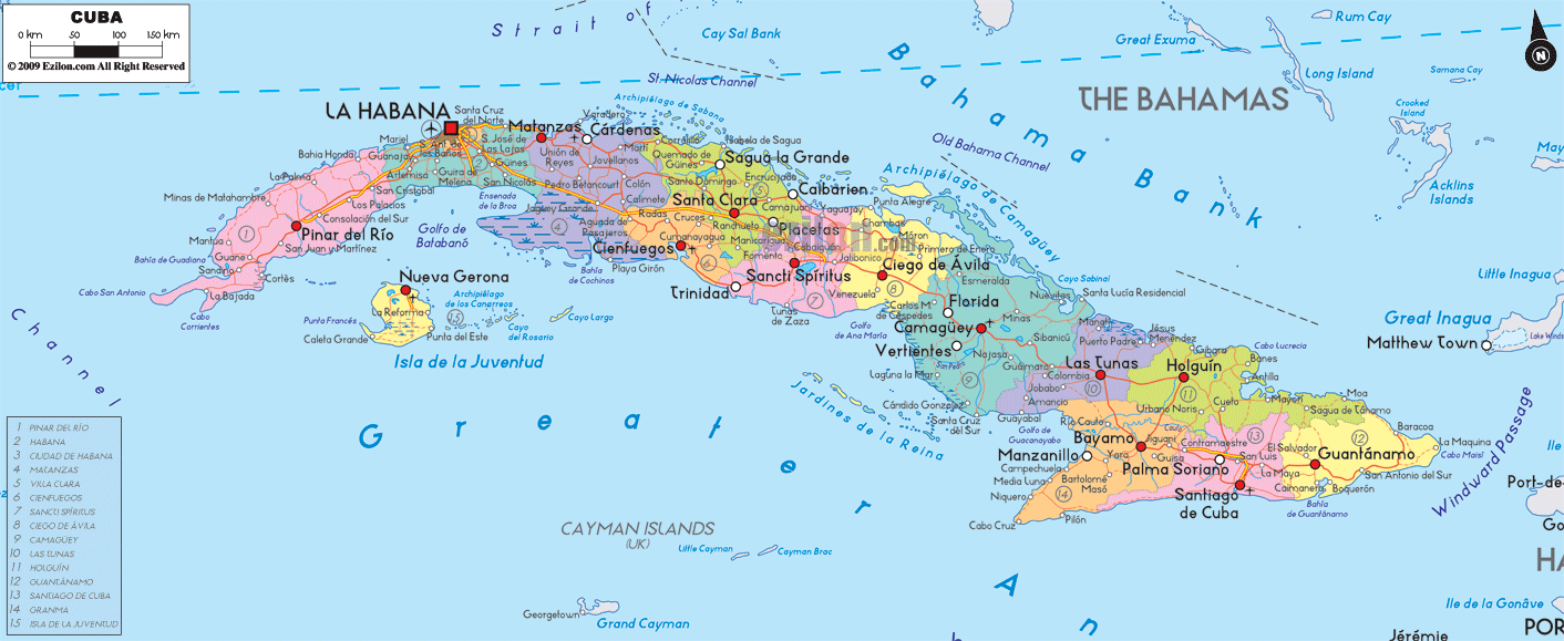 political-map-of-cuba